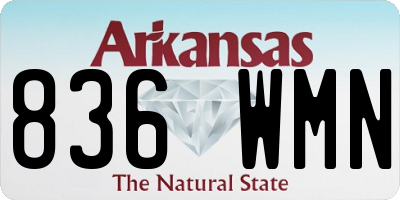 AR license plate 836WMN
