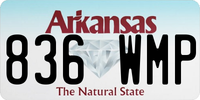 AR license plate 836WMP