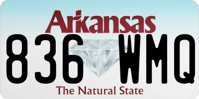 AR license plate 836WMQ