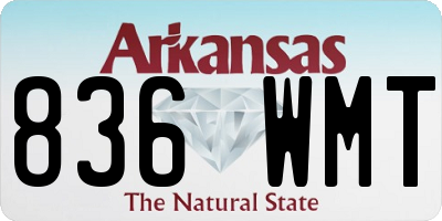 AR license plate 836WMT