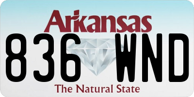 AR license plate 836WND