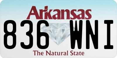 AR license plate 836WNI