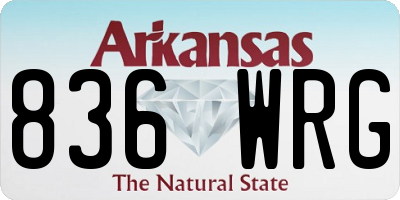 AR license plate 836WRG
