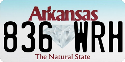 AR license plate 836WRH
