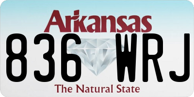 AR license plate 836WRJ