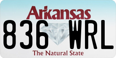 AR license plate 836WRL