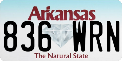 AR license plate 836WRN