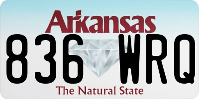 AR license plate 836WRQ