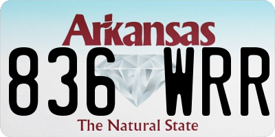 AR license plate 836WRR