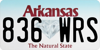 AR license plate 836WRS