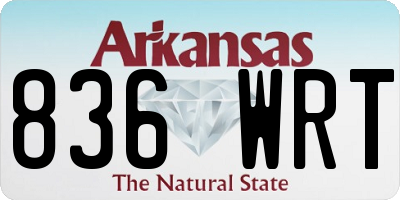 AR license plate 836WRT