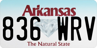 AR license plate 836WRV