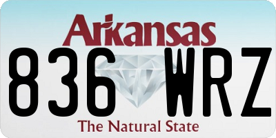 AR license plate 836WRZ