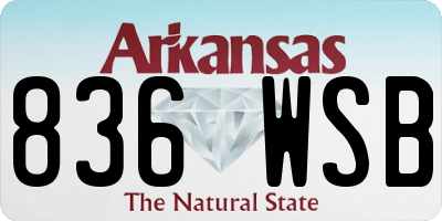 AR license plate 836WSB