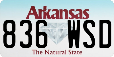 AR license plate 836WSD