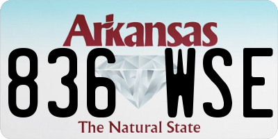 AR license plate 836WSE