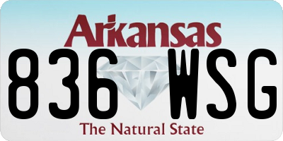 AR license plate 836WSG