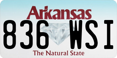 AR license plate 836WSI