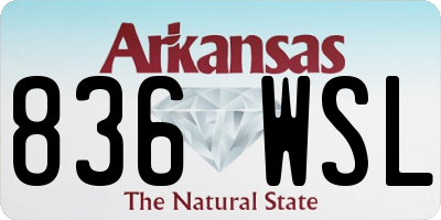 AR license plate 836WSL