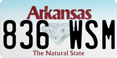 AR license plate 836WSM