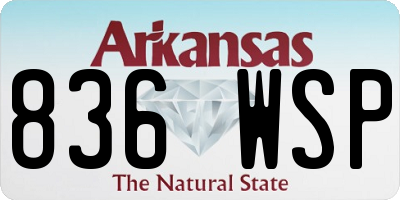 AR license plate 836WSP