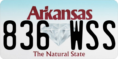 AR license plate 836WSS
