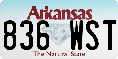 AR license plate 836WST