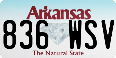 AR license plate 836WSV