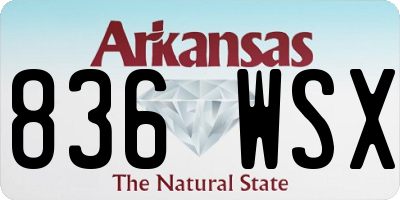 AR license plate 836WSX
