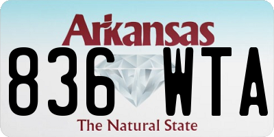 AR license plate 836WTA