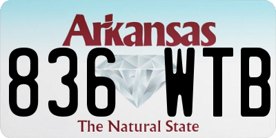 AR license plate 836WTB