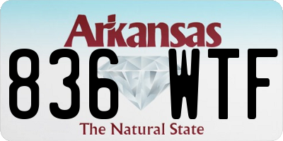AR license plate 836WTF