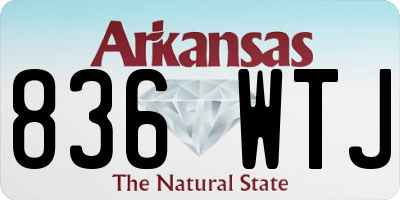 AR license plate 836WTJ