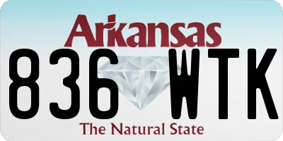 AR license plate 836WTK