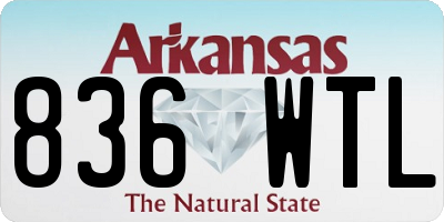 AR license plate 836WTL