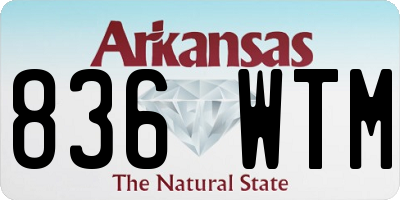 AR license plate 836WTM