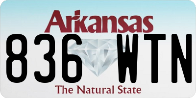 AR license plate 836WTN