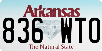 AR license plate 836WTO