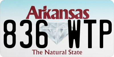 AR license plate 836WTP