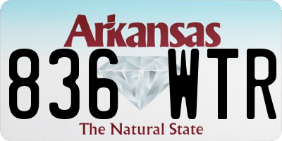 AR license plate 836WTR