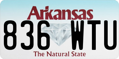 AR license plate 836WTU