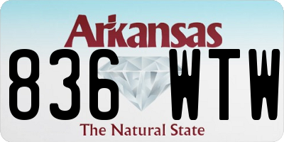 AR license plate 836WTW