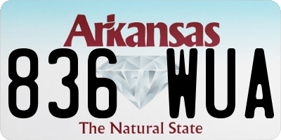 AR license plate 836WUA