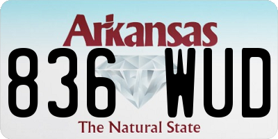 AR license plate 836WUD