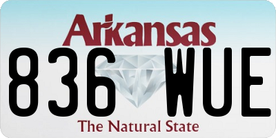 AR license plate 836WUE