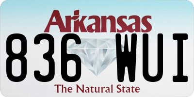 AR license plate 836WUI