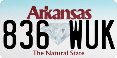 AR license plate 836WUK