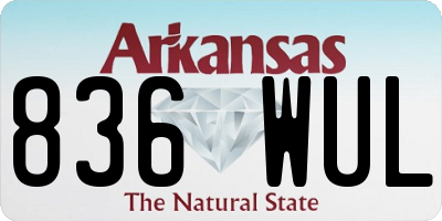 AR license plate 836WUL