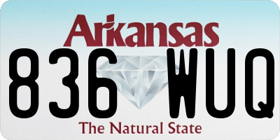AR license plate 836WUQ
