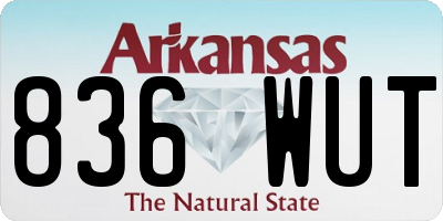 AR license plate 836WUT